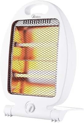 ARDES AR435C - Estufa de cuarzo Flexo Mini Plegable, calefacción por irradiación, 2 potencias 400 W/800 W, compacta, ideal para habitaciones pequeñas
