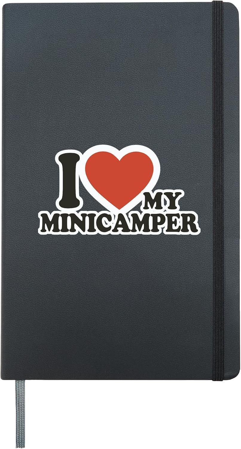 Camping-Camper Microcamper Travel-Caravan love Minicamper Hardcover Journal, Black