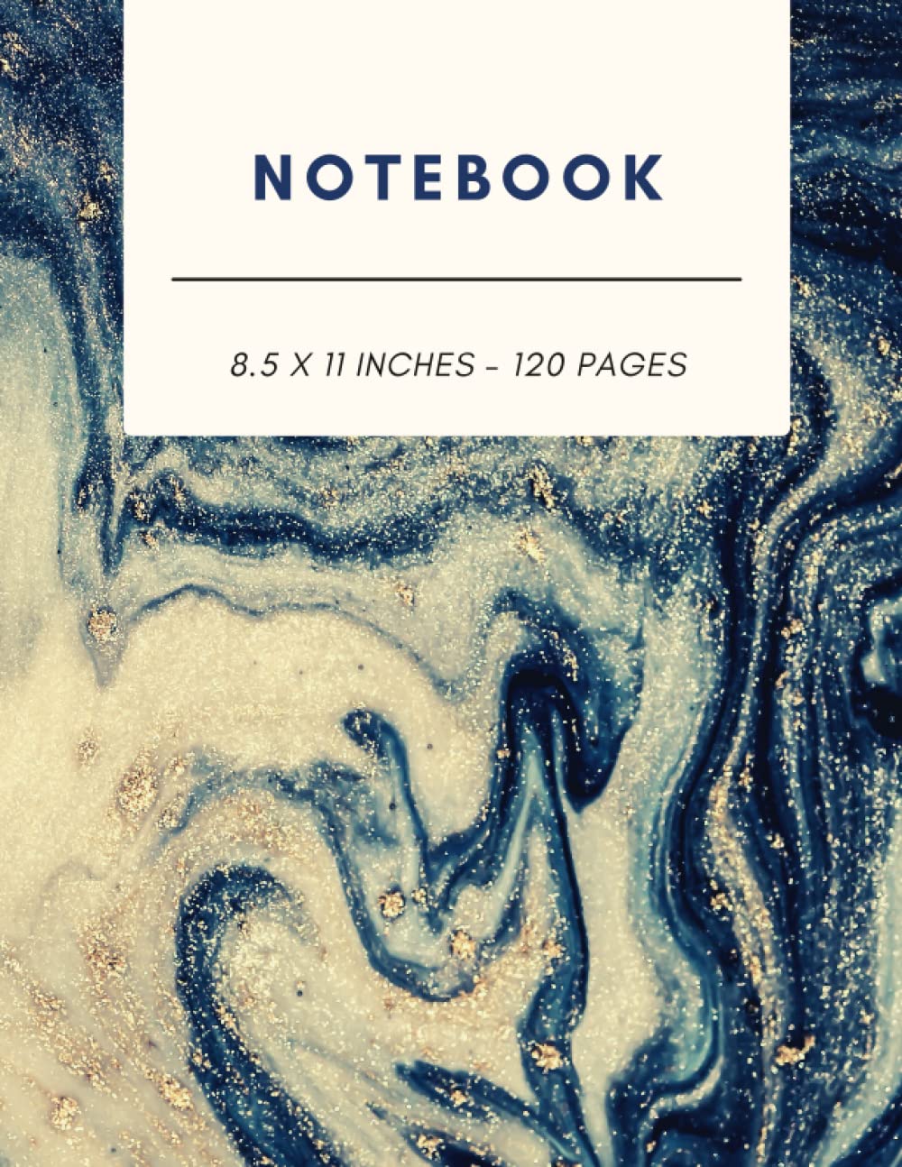 Marble Notebook: Marble Style Cover Composition Book With 120 Pages of Wide Ruled White Paper.
