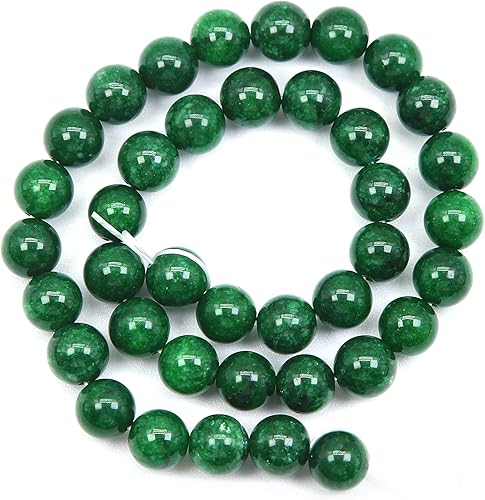 Miniatura 2 de Qiwan Cuentas redondas sueltas de piedras preciosas naturales, fabricación de joyas de bricolaje, 1 hebra de 15 pulgadas (0.394 pulgadas, cuentas