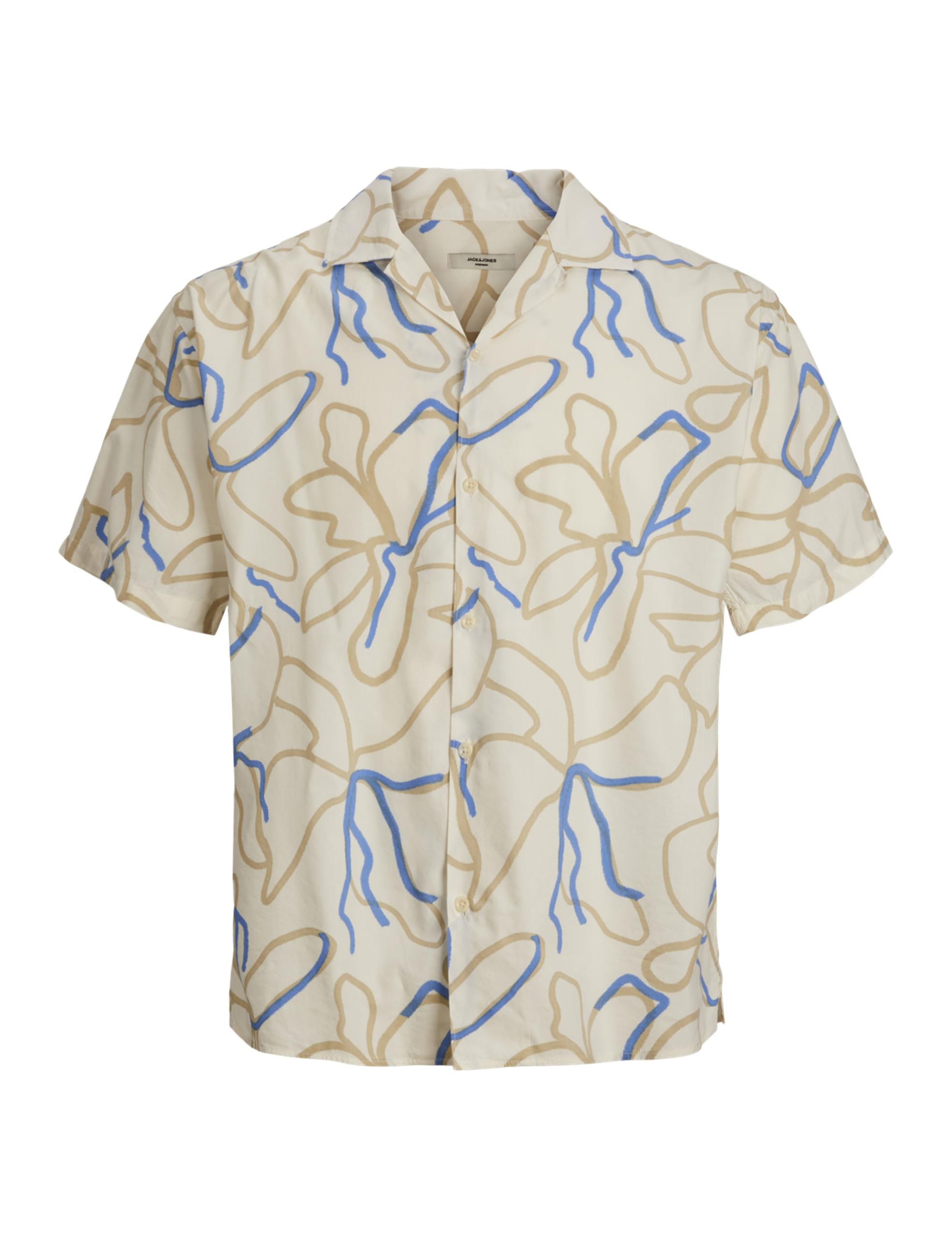 Jack & Jones Men's Bleu Shirt Bladrew Print Resort