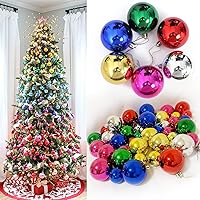 Vista 6 de Bolas de Navidad, 24 piezas de 1.57 pulgadas, inastillables, adornos de árbol de Navidad, decoración temática surtida, bolas de plástico