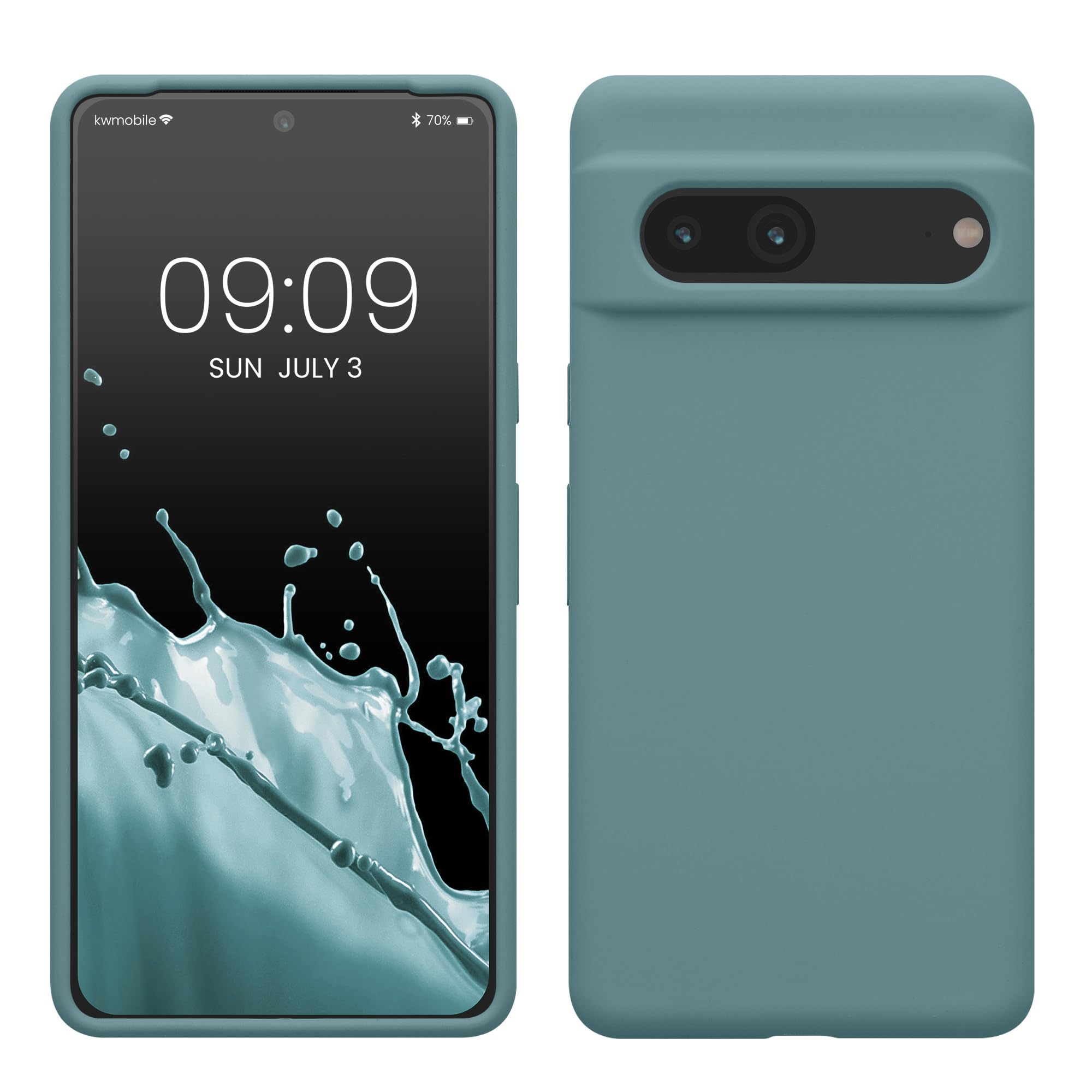 kwmobile Case Compatible with Google Pixel 7 Case - TPU Silicone Phone Cover with Soft Finish - Antique Stone