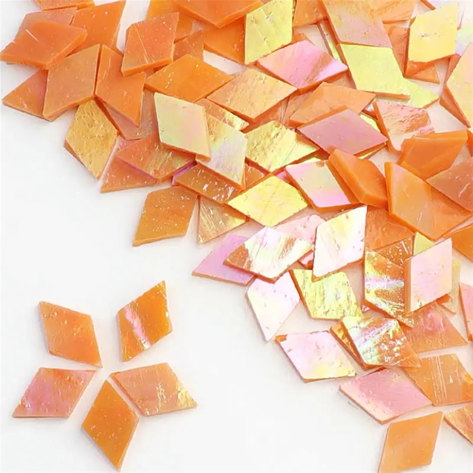Carreaux mosaïques Carreaux de mosaïque en verre transparent de 50 g. Pièce de mosaïque multicolore. Mosaïque de bricolage, pour fabriquer des pierres pour la décoration murale de la maison(Color 7