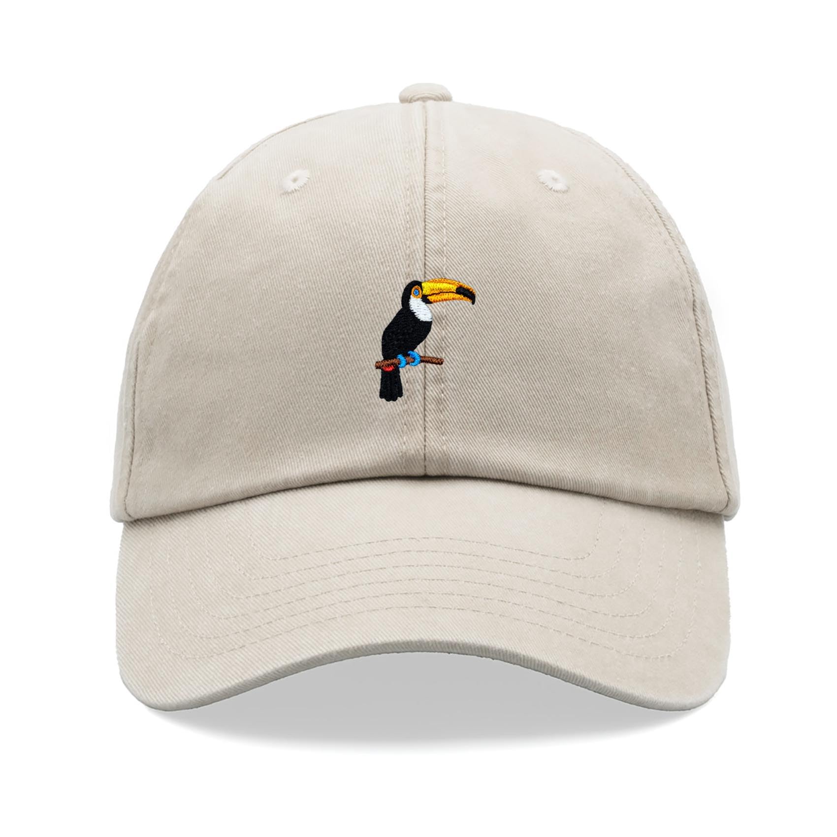 Toucan Bird Baseball Cap Vintage Washed Unisex Dad Hat Adjustable Stone