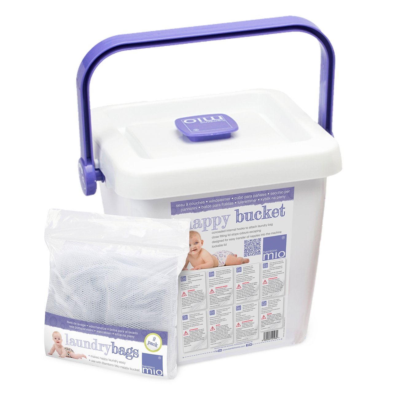 Bambino Mio, Secchio Porta Pannolini, Perfetto Per Contenere Pannolini Lavabili