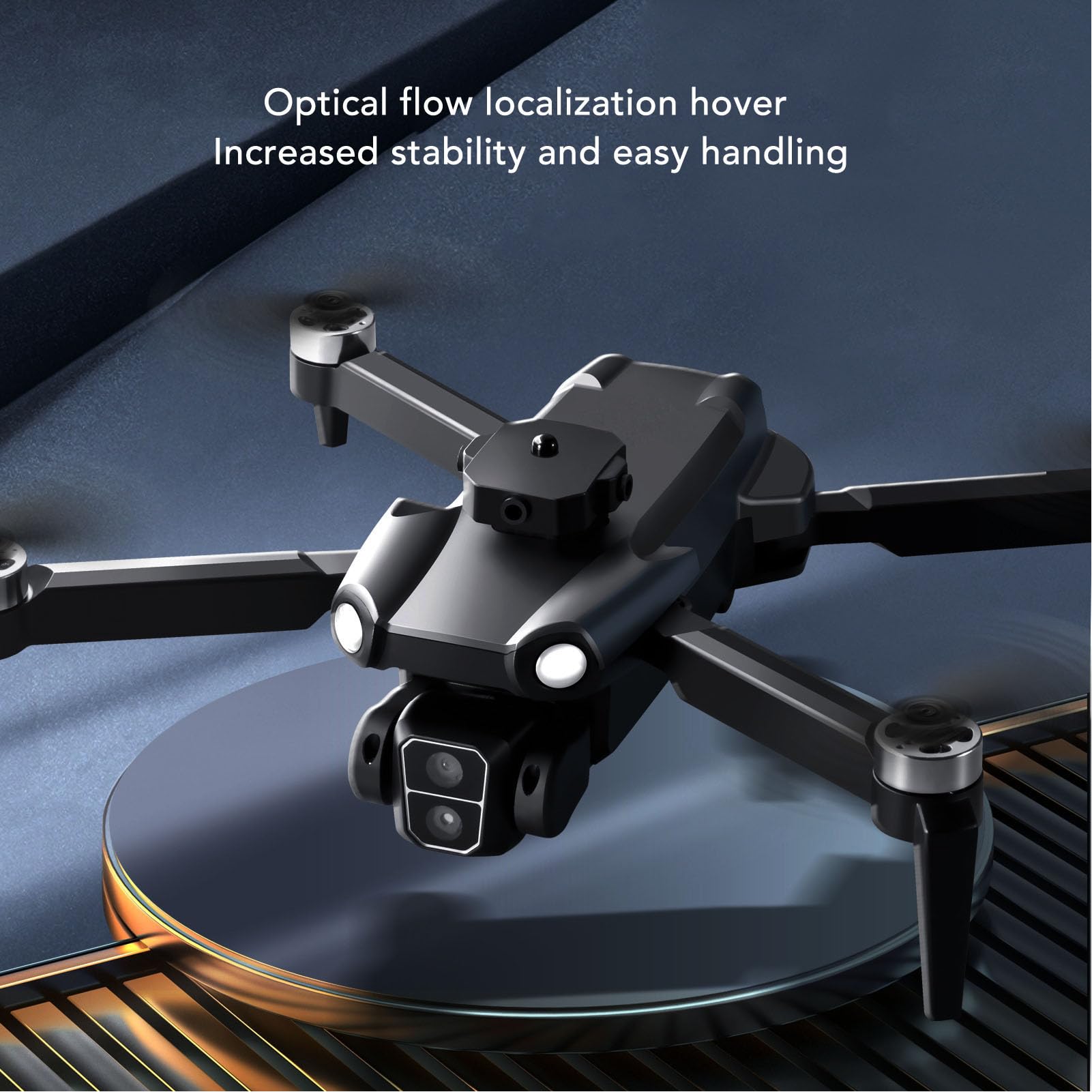 Dron Plegable, Cámara Dual 8K, Control 6 Canales con Giroscopio, Evitación Obstáculos Motor sin Escobillas, Dron para Adultos Niños Familia, Diversión al Aire Actividades Exteriores
