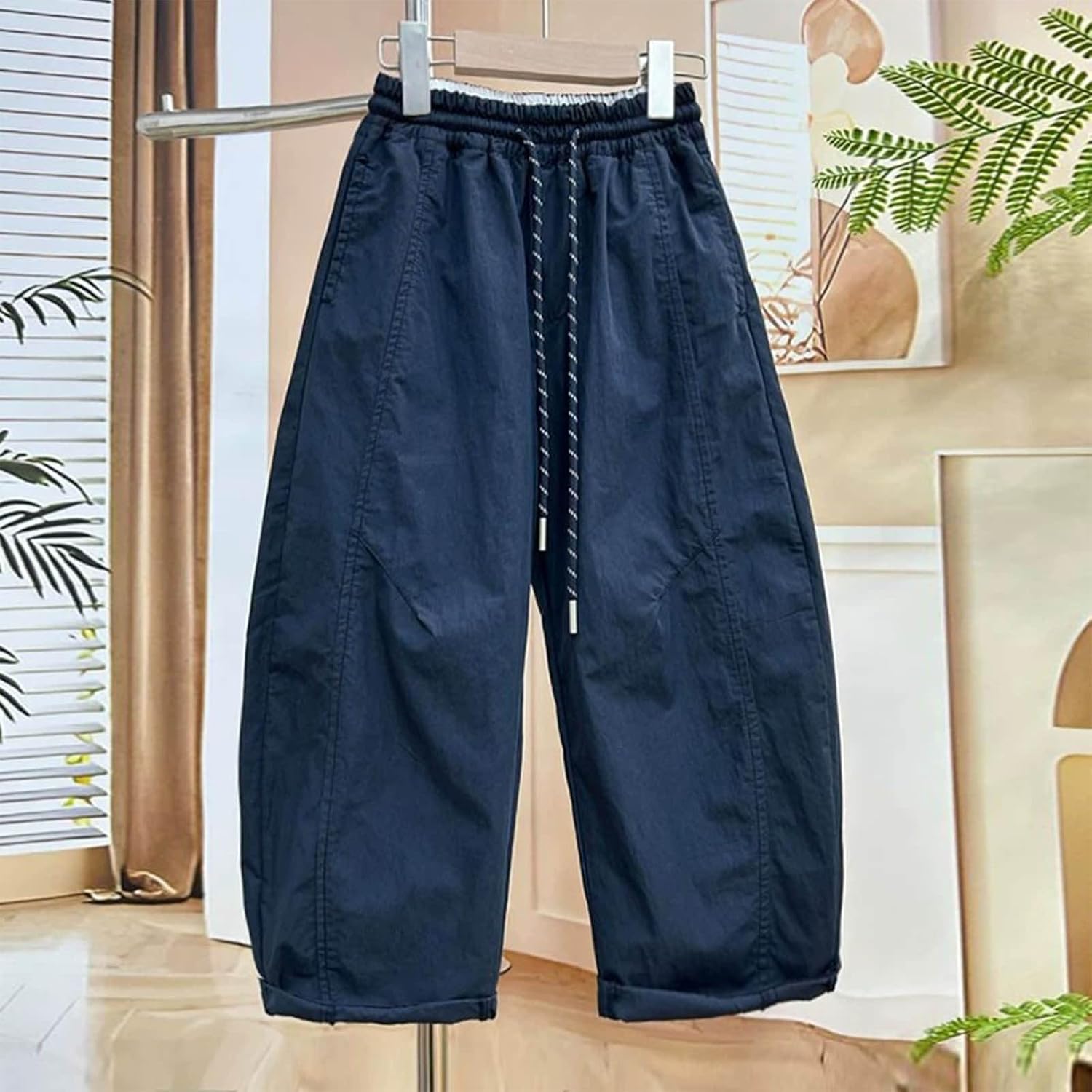 Parachute Pants Girls Oversized Wide Leg Roll Up Cargo Trousers 2026