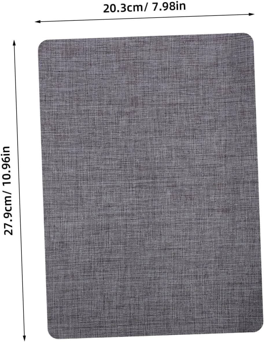 Angoily 2pcs Self-Adhesive Linen Fabric Patches for Furniture Repair Dark Grey Canvas Patch for Sofas Car Seats and Outdoor Use Quick Application No Sewing Required
