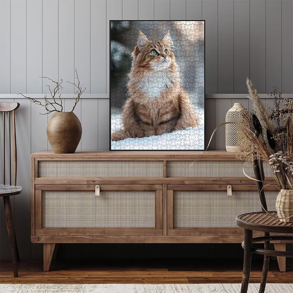 Puzzle 5000 Pezzi, Gatto Neve 3D Puzzle per Adulti Impegnativo, Educa Puzzles Artistico, Divertente E Stimolante Puzzles Decorativo per La Famiglia, Regalo e Decorazione Pareti DX0YL6-983
