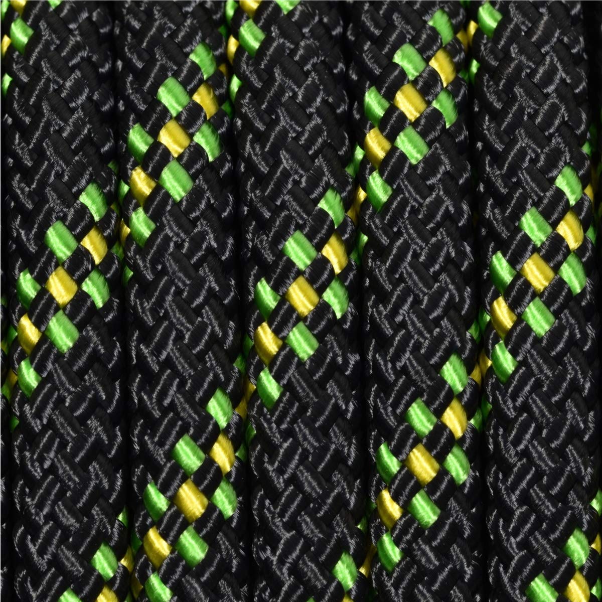 Corderie Italiane 006082279 Doppia treccia skipper fantasy alta tenacità, nera, 8 mm - 30 metri
