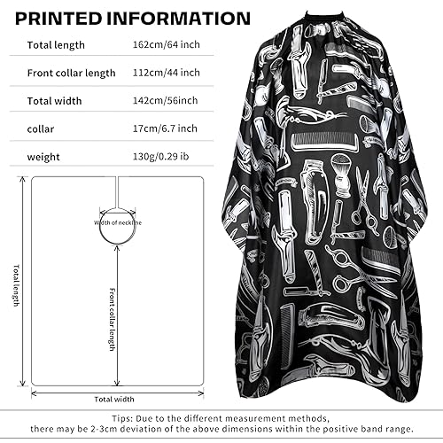 Miniatura 2 de Capas de corte de cabello para adultos, capa de peluquería para hombres, capa de peluquería para cortes de cabello, capa de peluquería para corte de