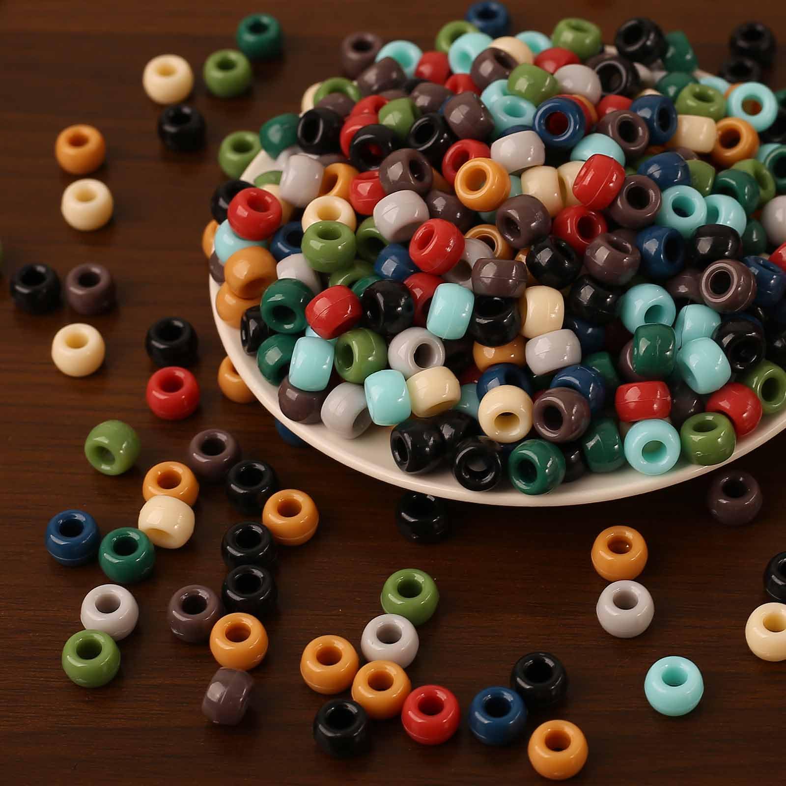 DULEFUN Lot De 1 000 Perles Poney Phosphorescentes En Plastique Pour