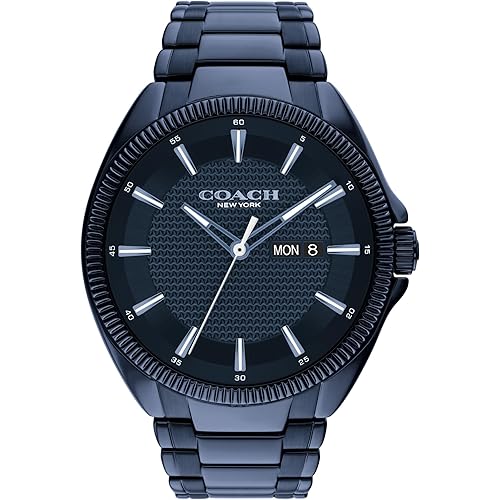 Coach Jackson Men's Watch -3H Quartz Bracelet Watch with Day Date Window - Water Resistant 3 ATM/30 Meters - Gift for Him - Premium Fashion Timepiece for Everyday Style - 45mm