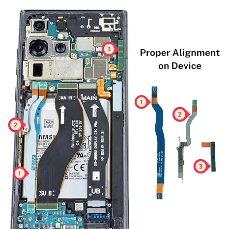 Complete Antenna Flex Cable Set for Samsung Galaxy S22 Ultra 5G - Signal Ribbon Connector Repairs for SM-S908U/U1/F/W (2022)