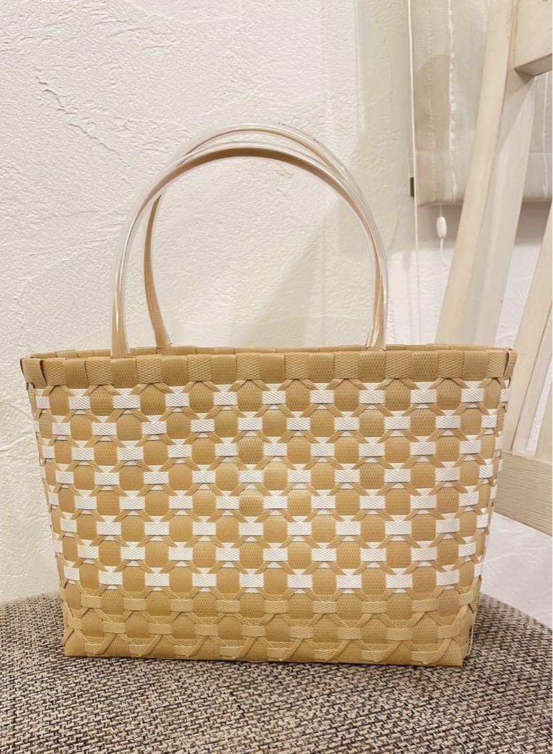 Amazon.co.jp: PPバンドバック プラカゴ エコバッグ かごバッグ スパ  