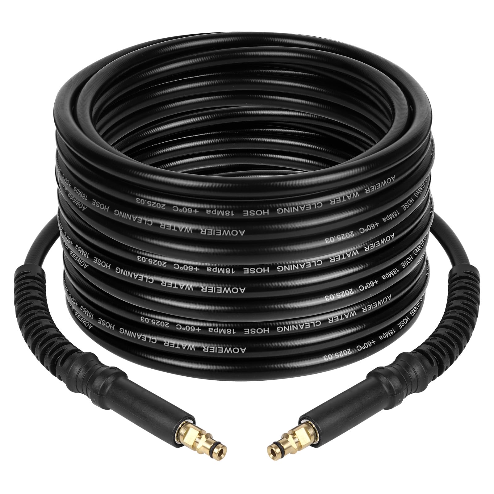 YUET 10M Tubo di Ricambio ad Alta Pressione per Idropulitrici Kärcher Serie K Domestiche Karcher K2, K3, K4, K5, K7, Spina a Click Tipo Rapido Connettore Accessori Estensione Tubo per Pulizia Acqua