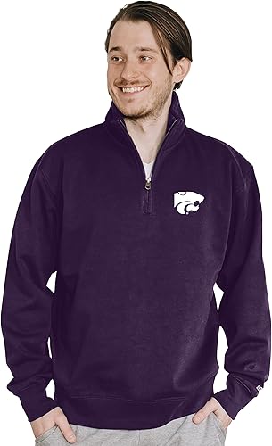 Miniatura 137 de Blue 84 Sudadera con cremallera de un cuarto para hombre de la NCAA Gris