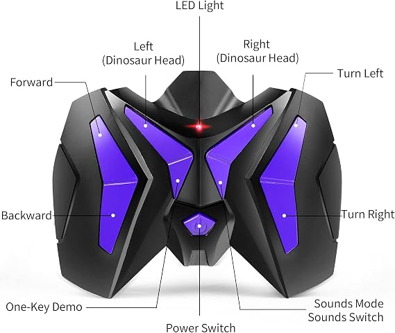TEMI Remote Control Dinosaur Toys for Boys 3 4 5 6 7 8 Years, Electrical Stunt RC Walking Dinosaur Toy with Light and Sound, Rechargeable Battery, 360 Rotating, Birthday Toys for Kids