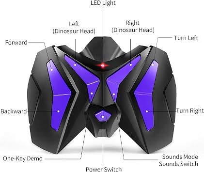 TEMI Remote Control Dinosaur Toys for Boys 3 4 5 6 7 8 Years, Electrical Stunt RC Walking Dinosaur Toy with Light and Sound, Rechargeable Battery, 360 Rotating, Birthday Toys for Kids