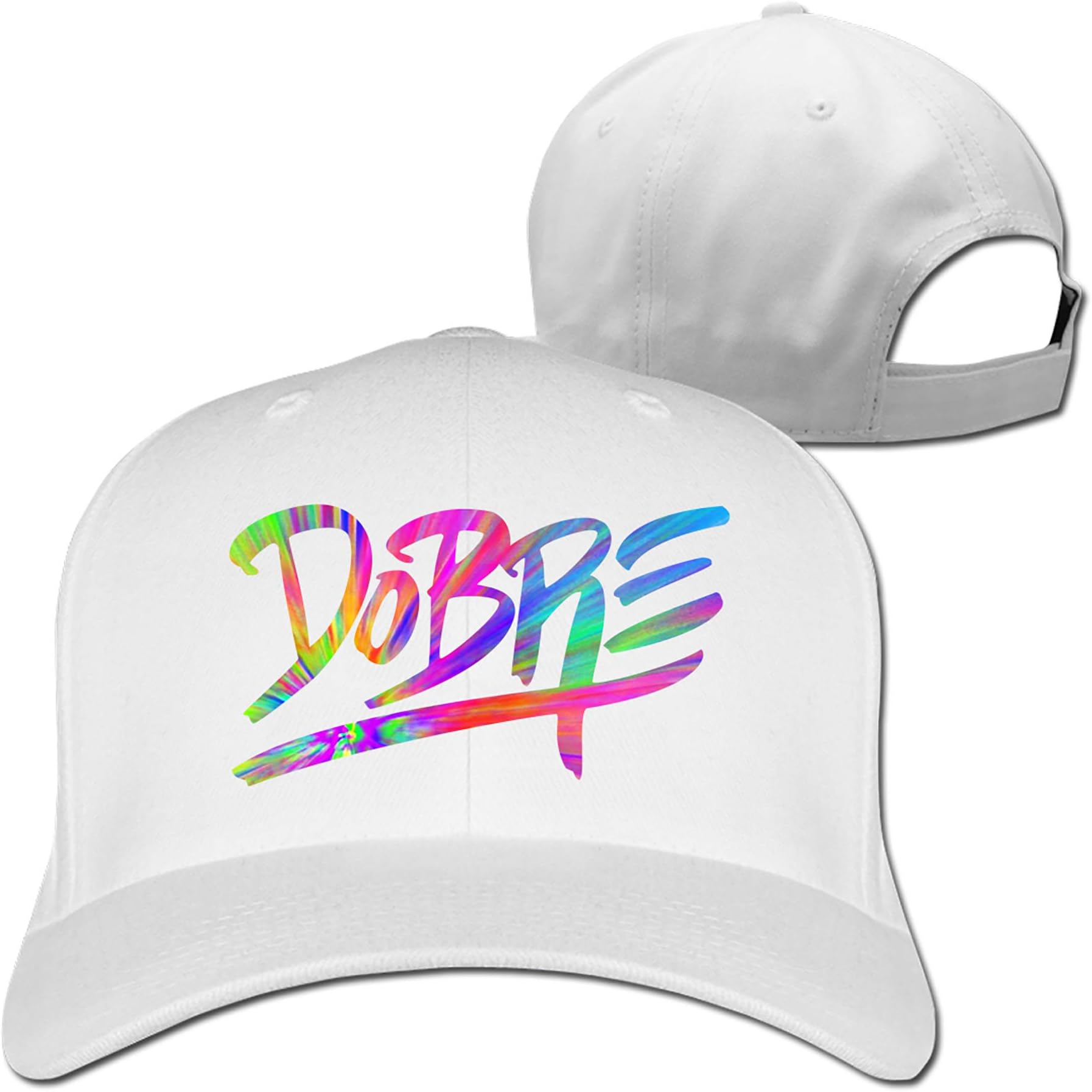 Adjustable Unisex Women Men Dobre - Brothers Hat Hip Hop Baseball Hats for Teens Girls Boys Outdoor Dad Golf Cap White