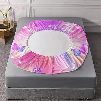AILONEN Cute Axolotl Fitted Sheet Set Twin XL Size, Cartoon Axolotl Bedding Set for Kids Girls,Wildlife Animals Salamander Bed Sheet Set 3Pcs for Bedroom Decor,1 Fitted Sheet and 2 Pillowcases,Soft