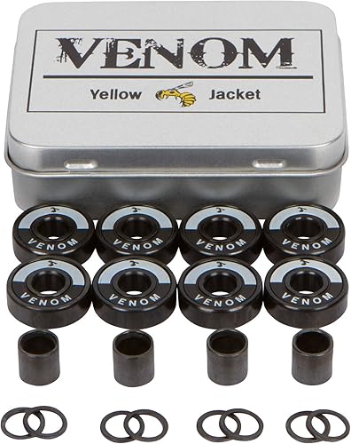 Miniatura 2 de Yellow Jacket Rodamientos de patineta premium  Recubierto de titanio, bolas de cerámica  Pro Longboard  Alta velocidad, precisión para patinetas,