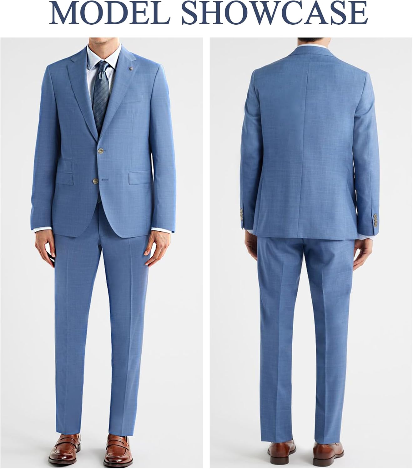 Men's 3 Piece Slim Fit Suit Set 2 Button Dress Suits Formal Tuxedo Blazer Jacket Vest Pants Set - Image 4