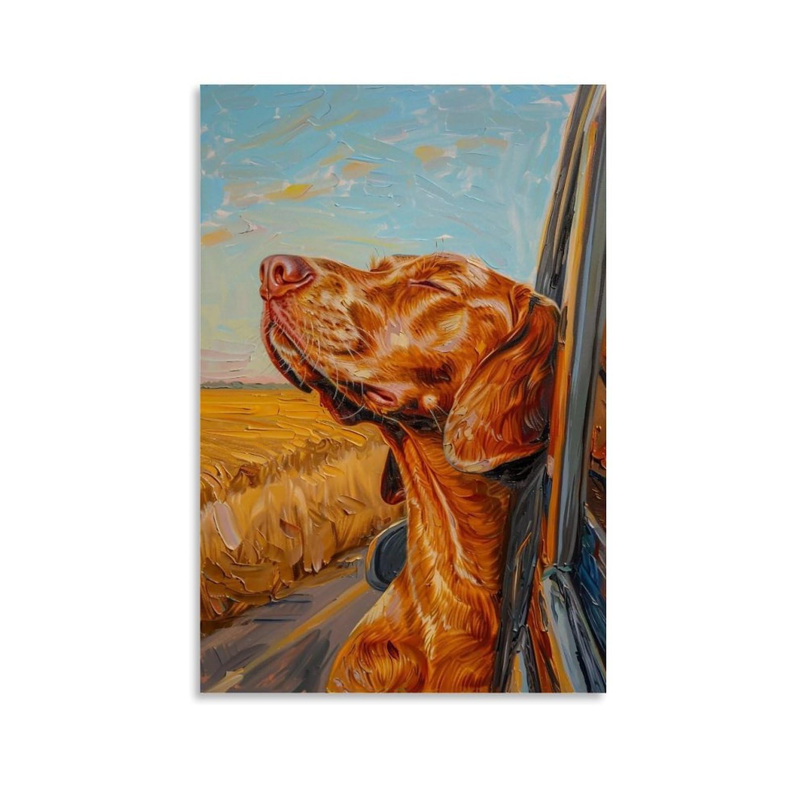HUERYRYHY Wind In Fur Road Trip 01 Poster Wall Art Canvas Vintage Aesthetic Painting Decor for Rooms 24x36inch Unframe-style