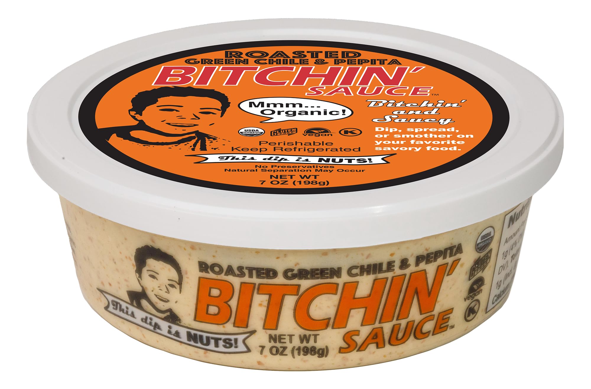 Amazon.com: Roasted Green Chile & Pepita Bitchin' Sauce, 7oz - The