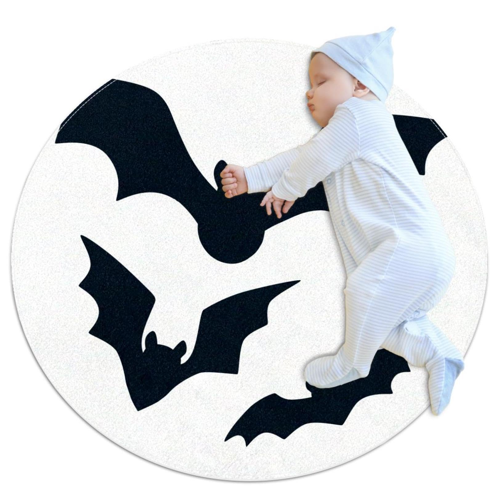 Tapis de salle de bain sécurisé antidérapant rond d'Halloween 1 m
