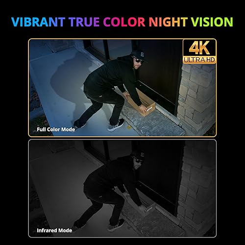 Miniatura 5 de Defender AI Powered 4K Guard Pro 8MP WiFi 6, cámara de seguridad inalámbrica de alimentación enchufable para exteriores, con detección humana