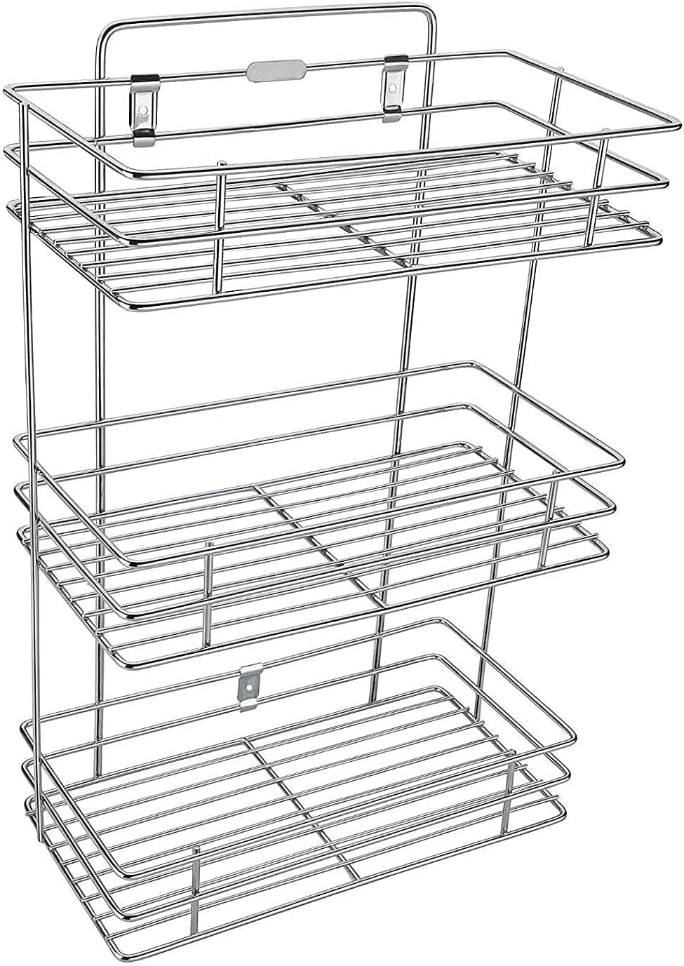 Sponsored Ad - 3 Layer Wall Mount Stainless Steel Multipurpose Storage Rack/Shelf,Kitchen Rack and Shelves for Storage - 3 Tier Rack for Kitchen and Bathroom,Utensil Storage for House,Floating Shelves