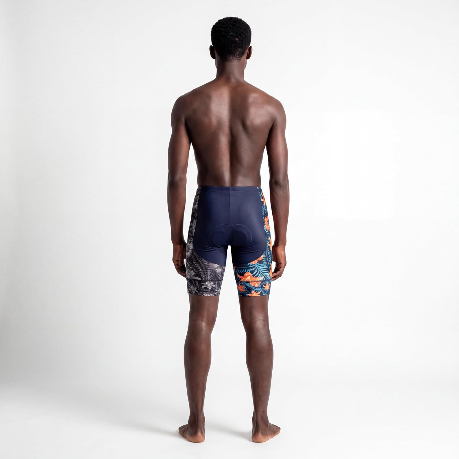 WIXEN Men’s Triathlon Shorts with Drawstring, Quick-Dry Padded Compression Shorts with Pockets for Swim Bike Run