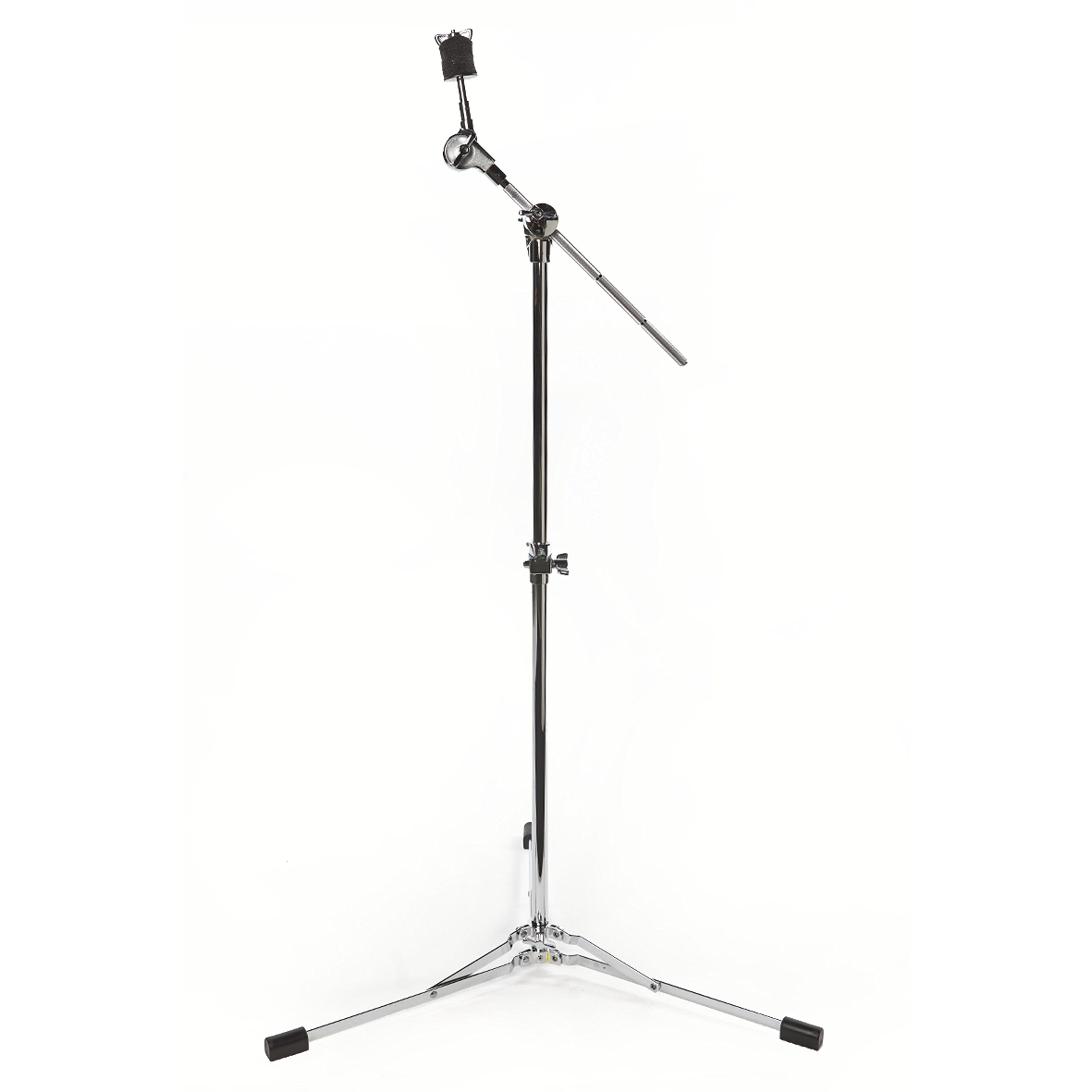 Fame CBS6001 Galgenbeckenständer, Flat Base Design, Vintage Setups geeignet, Platzsparend, Retro-Look, Verchromt, Zahnsegment-Tilter, Ideal für moderne und klassische Drumsets