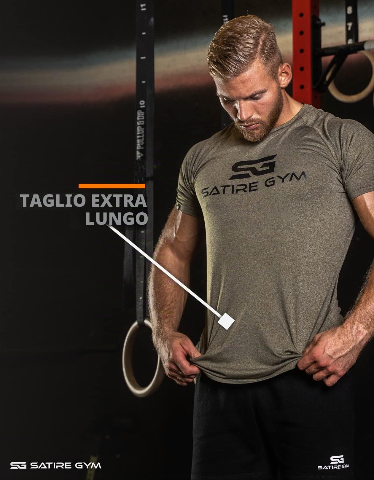 Satire Gym T-Shirt Sportiva da Uomo, S - XXL - Leggera e Traspirante, Ottimale per la Corsa e Fitness