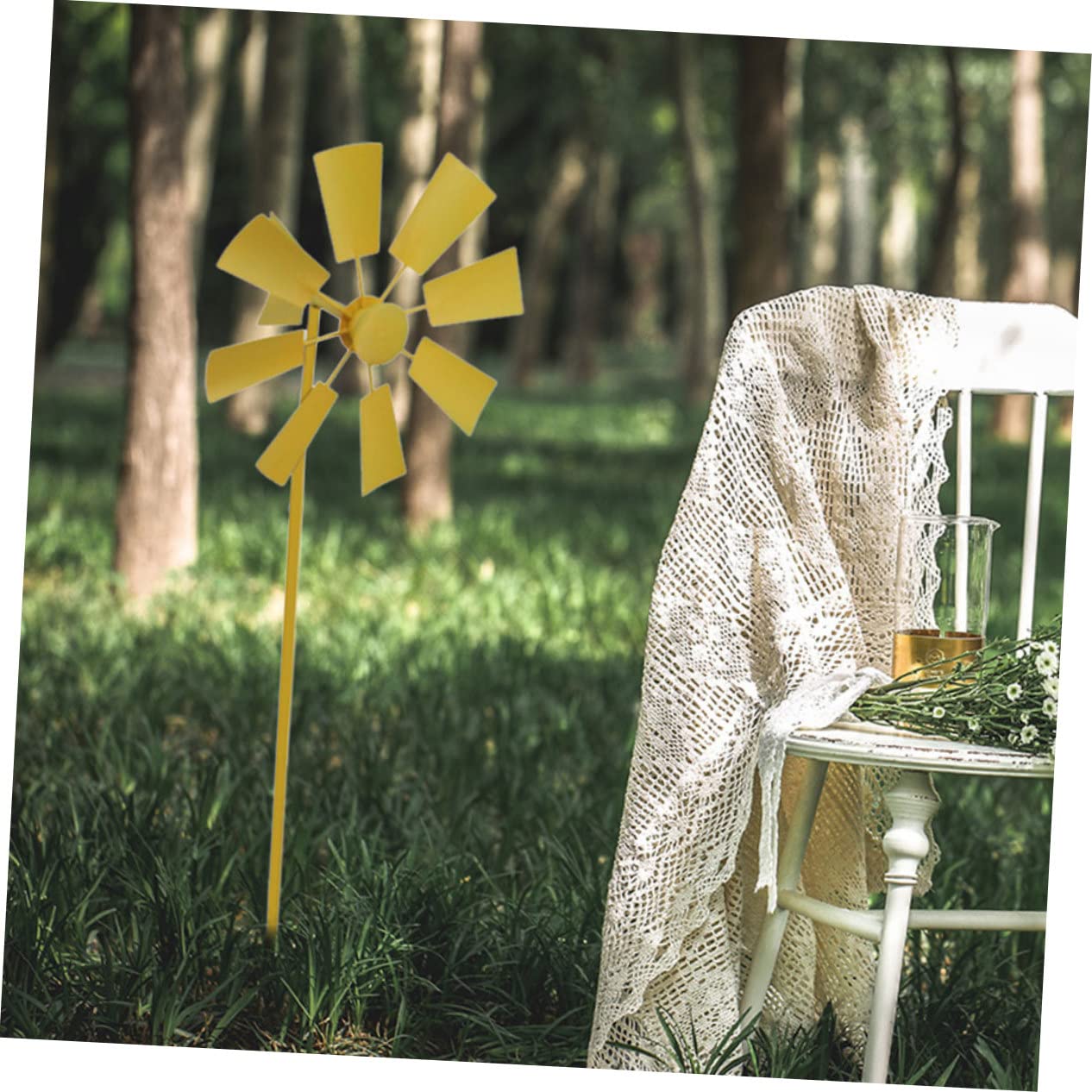 Toyvian 3 Stück Garten Windmühlen Dekoration Große Rotierende Windräder für Outdoor und Garten Metall Spinners