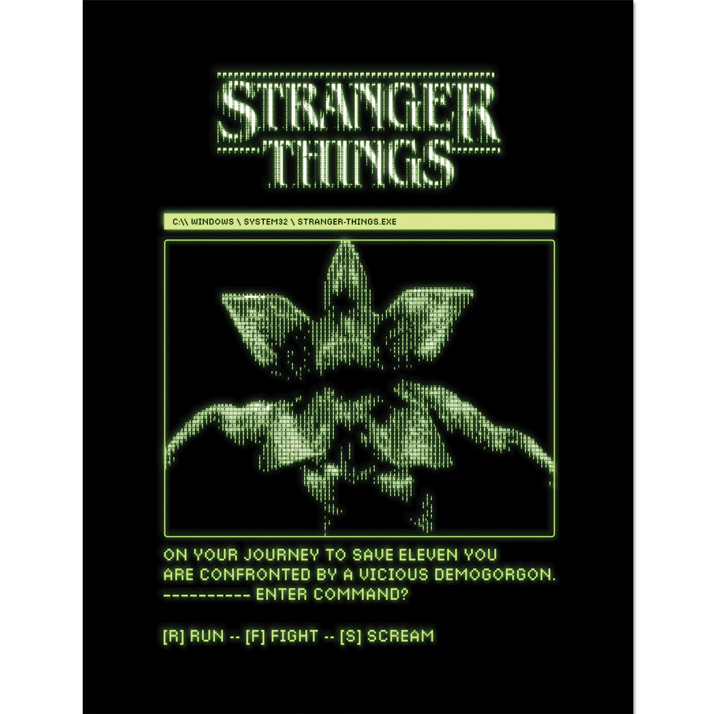 Stranger Things 5 impression collector encadrée prête à poser sans effort