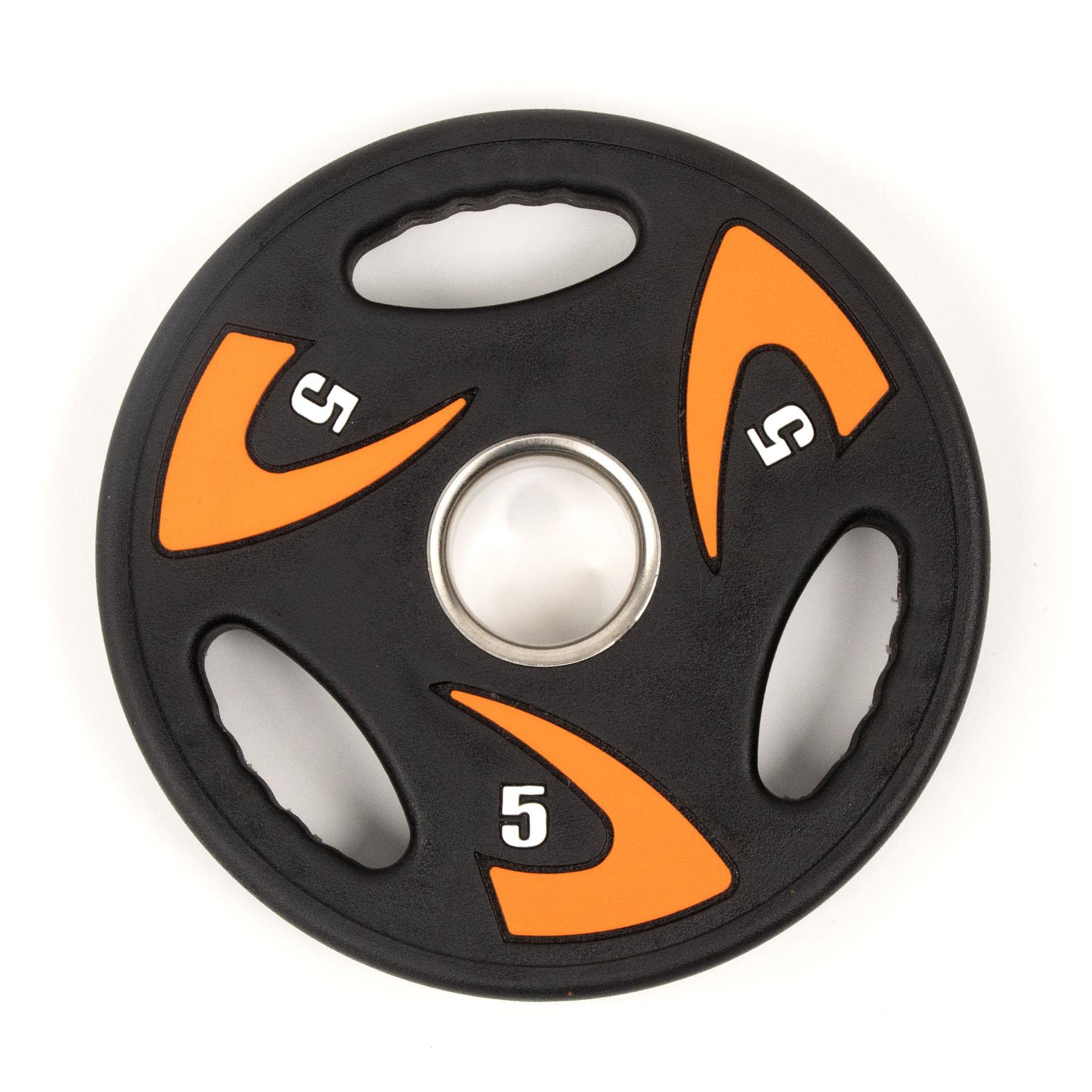 Phoenix Fitness Olympic Weight Plate - Rubber Coated Tri Grip Radial Plate for Weight & Strength Training - Great for Barbell & Dumbbell Bars - Ideal for Home, Gym & Studio - Sold as Singles, 5kg