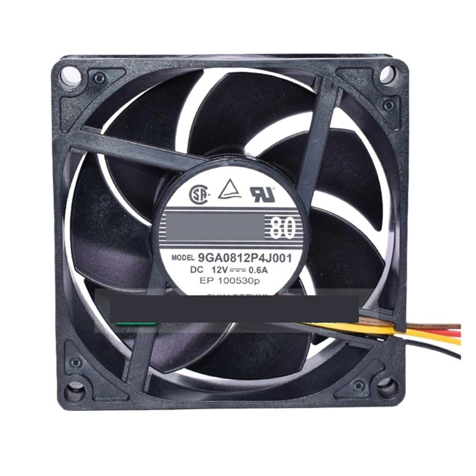 UITGVDQAT 9GA0812P4J001 DC 12V 0.6A 80x80x25mm 4-Wire Server Cooling Fan