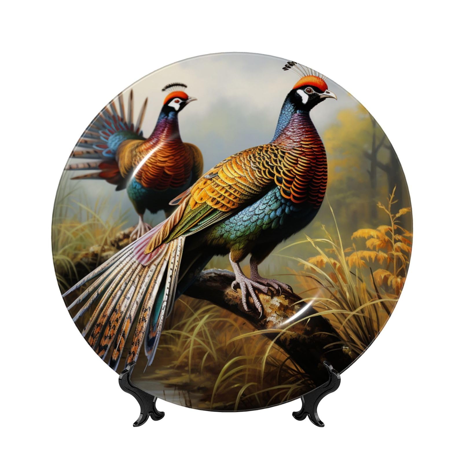 Assiette décorative en porcelaine à offrir pour une crémaillère ou décoration de bureau
