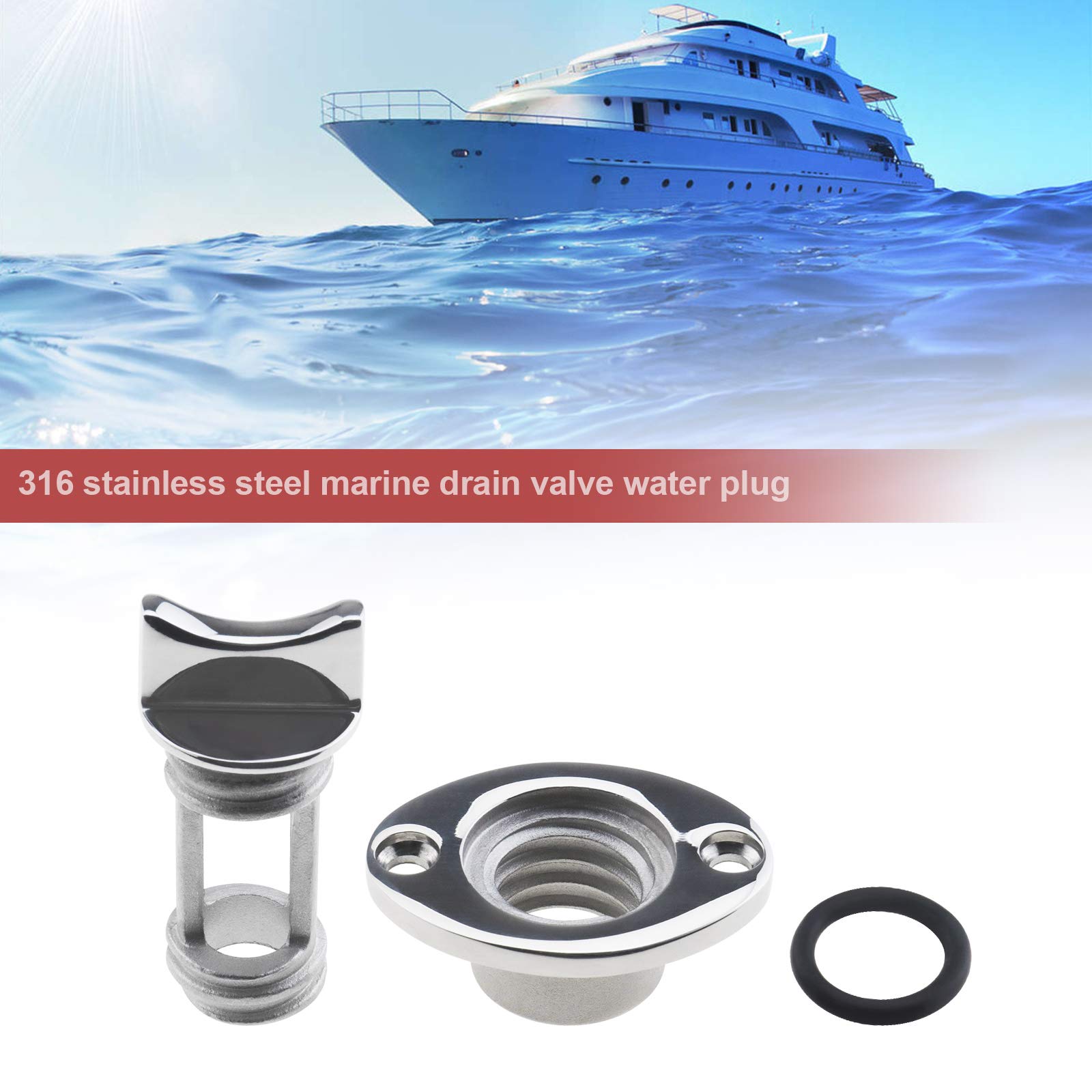 Boot Yacht Marine Abflussstopfen Mit Edelstahlgriff F??r 25 Mm
