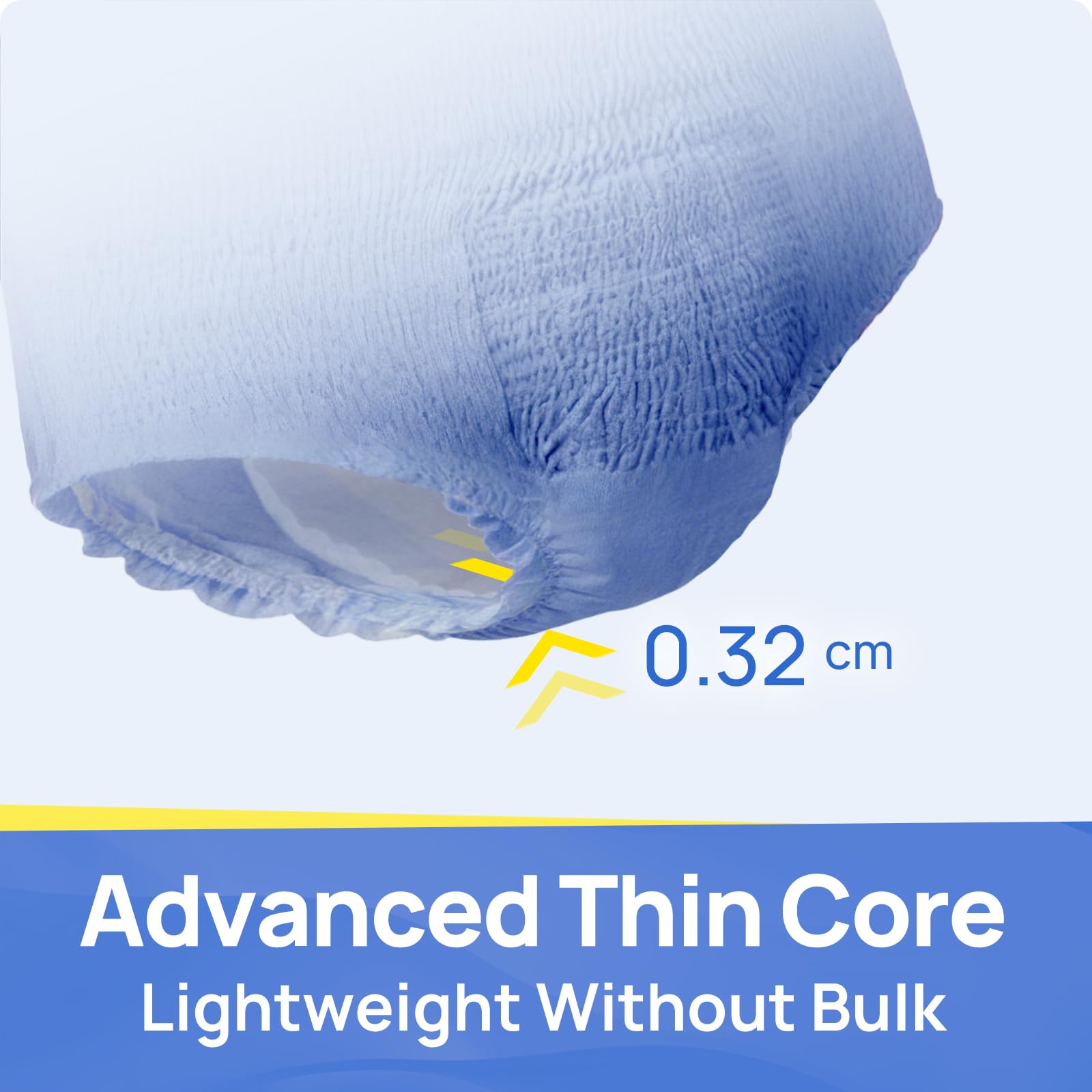 SUNKISS Pannolino Adulto Uomo Ultra Sottile Assorbimento Rapido XXL, 72 Unità | Slip assorbente da uomo, incontinenza moderata, protezione discreta e confortevole