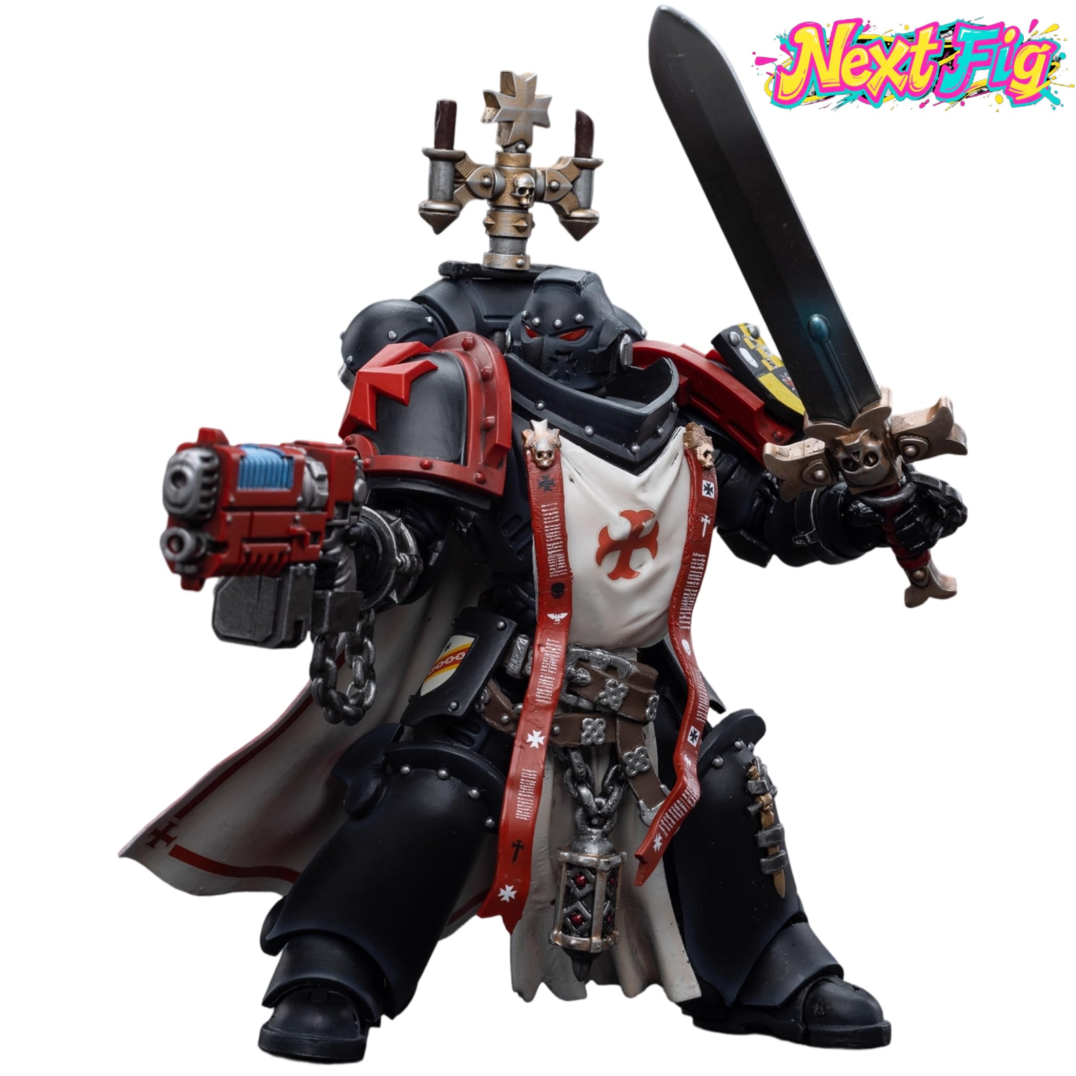 JOYTOY Warhammer 40K 1/18 Action Figure Templari Neri Spada Fratelli Fratelli Lombast Modello da Collezione