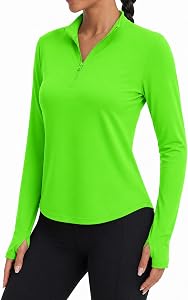 Alaroo Women's 1/4 Zip Long Sleeve Shirts Fishing Workout Tops