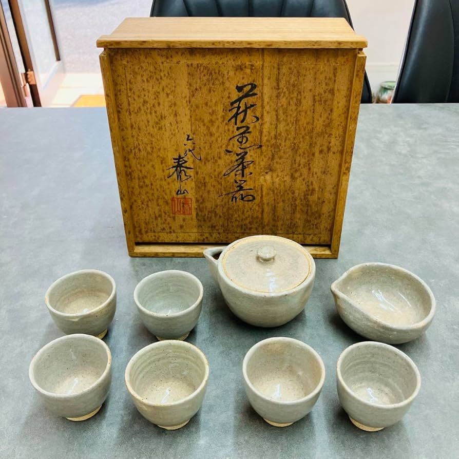 萩焼　急須　湯呑み　14点セット 萩焼湯呑みセット6客