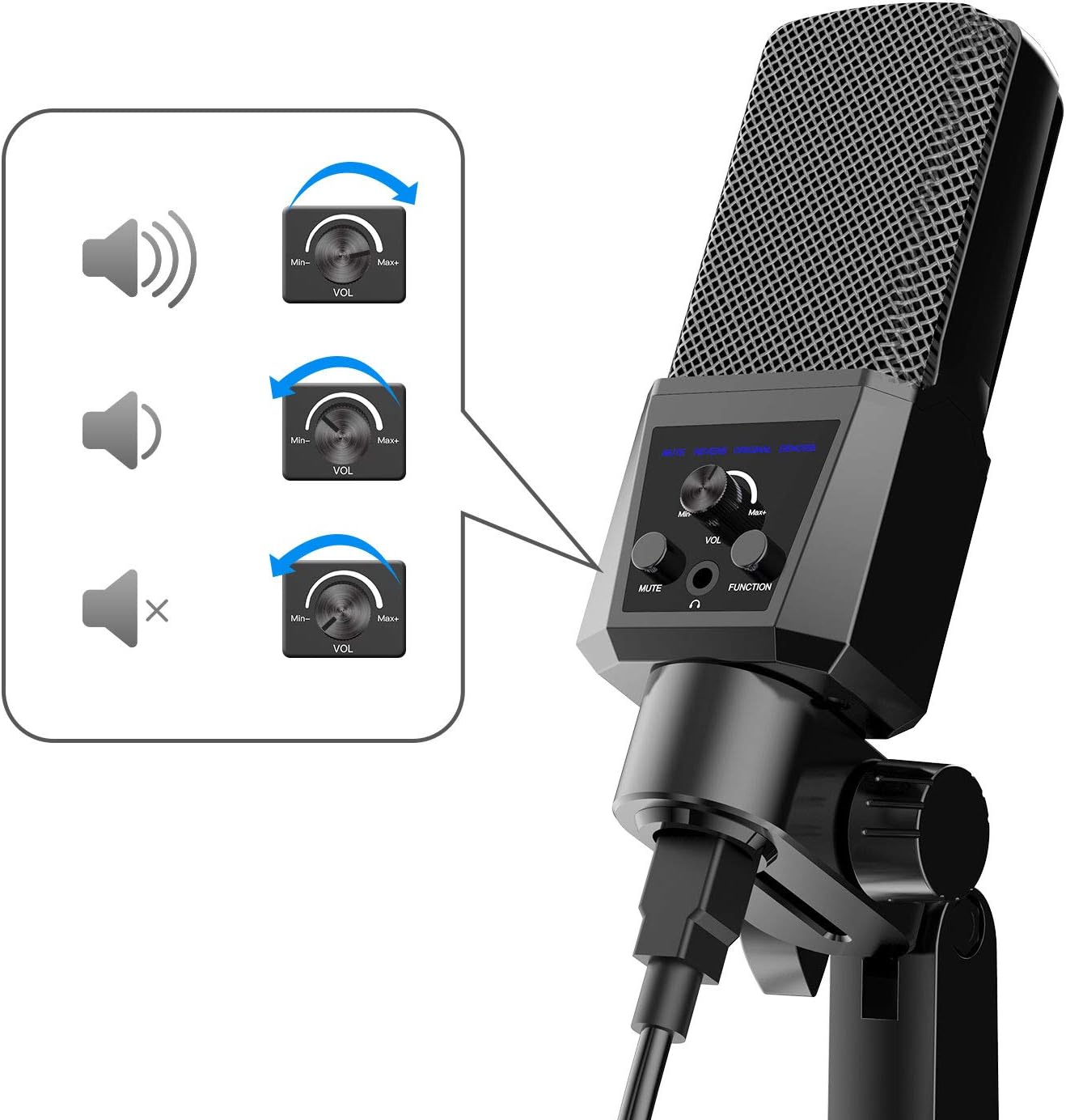 Best Review MIVSN Microphone for Computer Microphone Usb Microphone Podcast PC Microphone for Singing Gaming Microphone with Boom Arm Pop Filter Buy 1 get 1 MIVSN Microphone for Computer Microphone Usb Microphone Podcast PC Microphone for Singing Gaming Microphone with Boom Arm Pop Filter