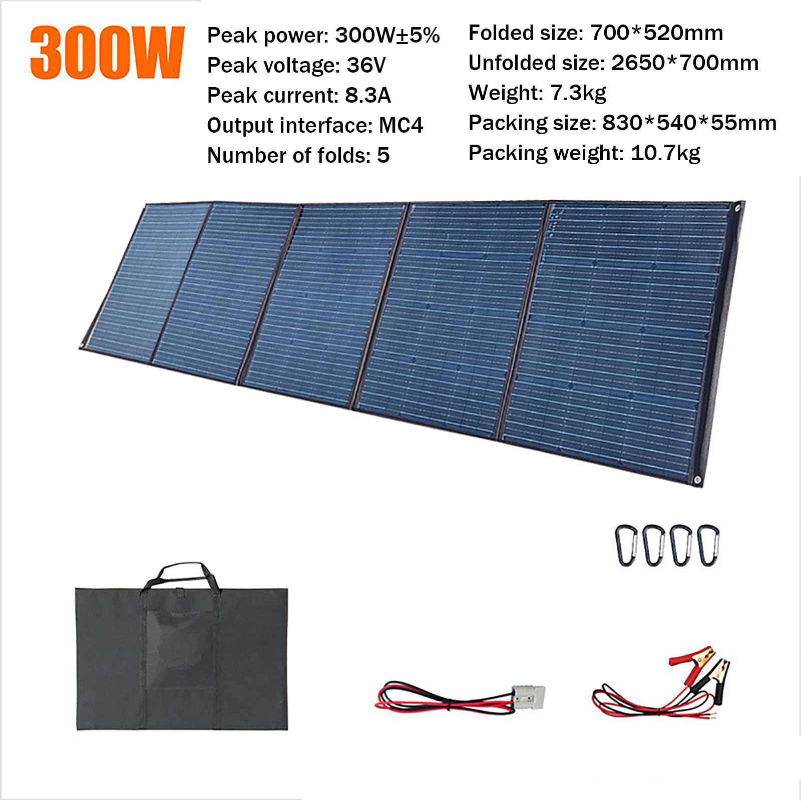 Cargador solar portátil con controlador de alimentación de alta eficiencia y salidas USB duales para actividades al aire libre, incluyendo senderismo y camping