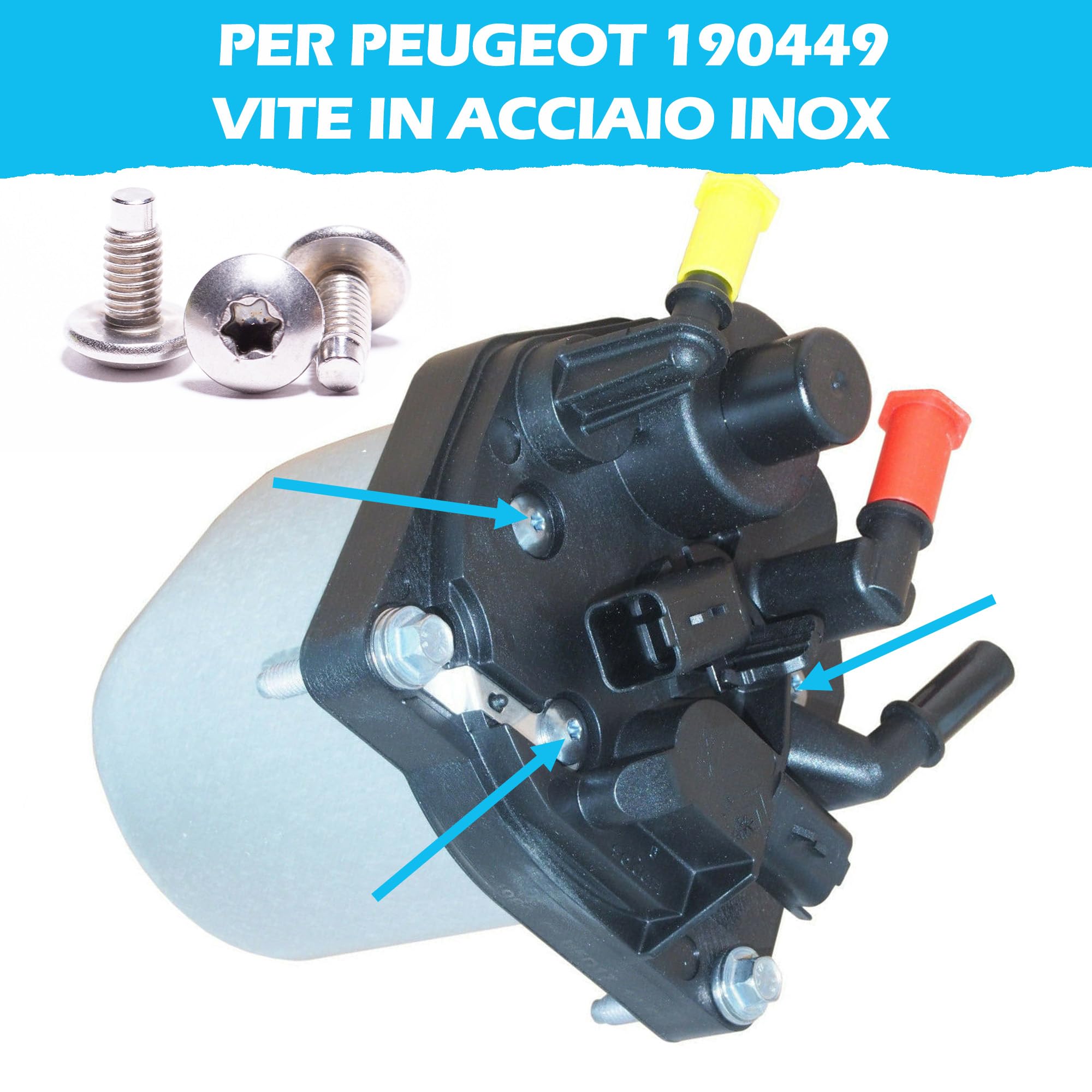 BLUMKRAFT 10x Viti compatibili con Peugeot Citroen DS OEM 190449 VITE INOX per filtro diesel