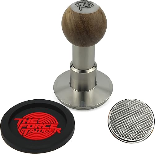 The Force Tamper  Tamper de café de impacto automático  presión de contorno ajustable y juego de gofres de autolelación
